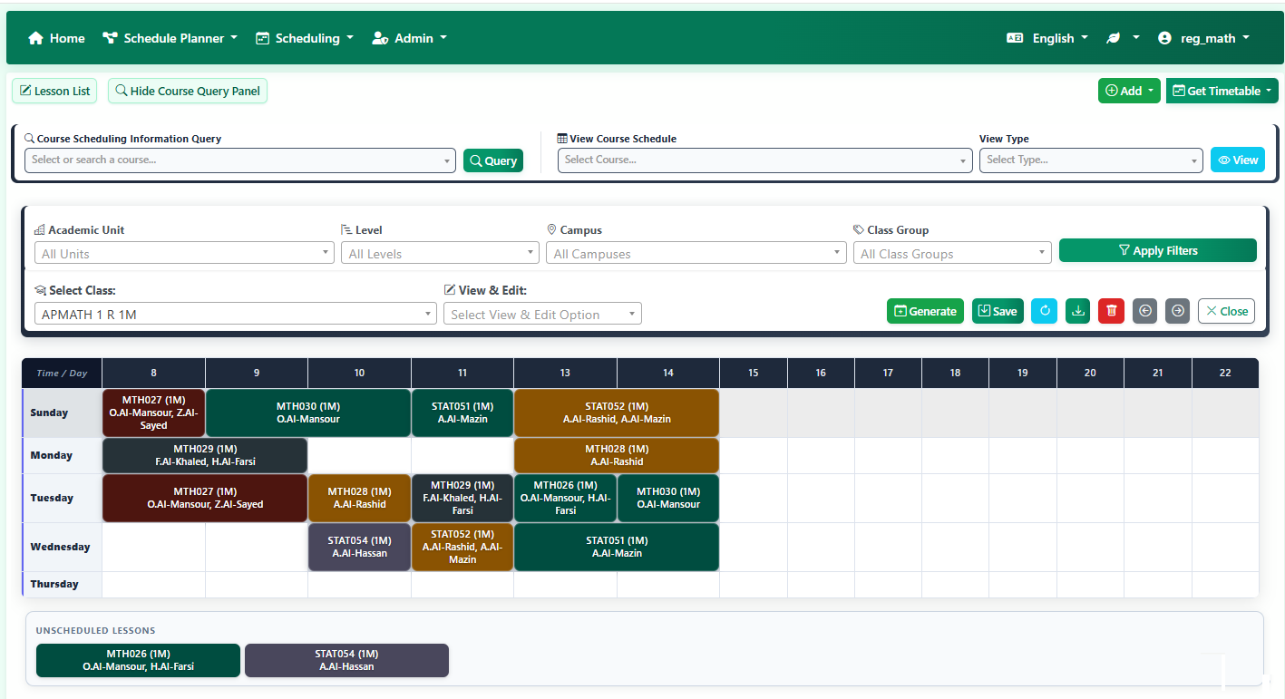 Orchedule Scheduling Interface - Departmental autonomy with seamless coordination and conflict-free resource management